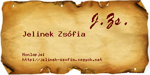 Jelinek Zsófia névjegykártya