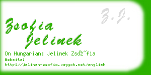 zsofia jelinek business card